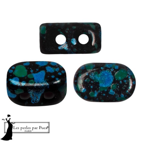Lipsi® glass beads by Puca® 4x6 mm - Enamel Turquoise x10g