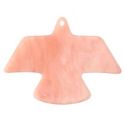 25x35.5 mm Acetate Eagle Pendant - Marbled Peach Gold Glitter x1