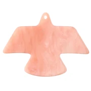 25x35.5 mm Acetate Eagle Pendant - Marbled Peach Gold Glitter x1