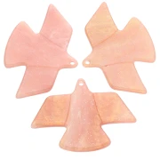 25x35.5 mm Acetate Eagle Pendant - Marbled Peach Gold Glitter x1