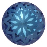 Aurora A1088L Lotus 10 mm Round Cabochon - Crystal Bermuda Blue x1