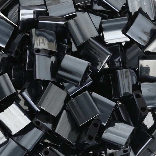 Miyuki Tila Beads 5x5x1.9 mm TL-55092 - Black Blue Hematite Full x10g