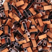 Miyuki Half Tila Beads 5x2.3x1.9mm HTL-55113 - Black Sunset Full Mat x10g|raw }}