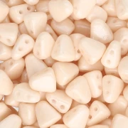 Two holes Czech glass beads Nib-Bit 6x5 mm - Opaque Champagne Luster x10g