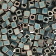 Miyuki Cubes 3 mm SB3-2008 - Mat Metallic Patina Iris x10g|raw }}