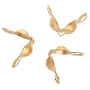 4 mm knot cover with closed rings - 304L Gold stainless steel x20