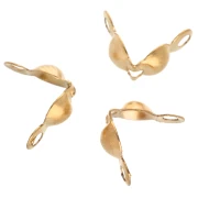 4 mm knot cover with closed rings - 304L Gold stainless steel x20