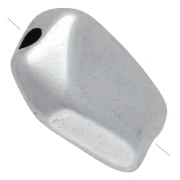 Irregular nugget bead 13x11 mm - Aged silver x1