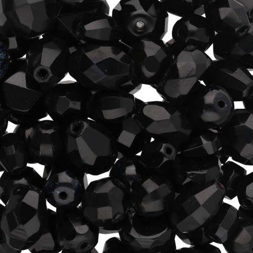 Bohemian beads assortment - Mix faceted beads - Black x50g