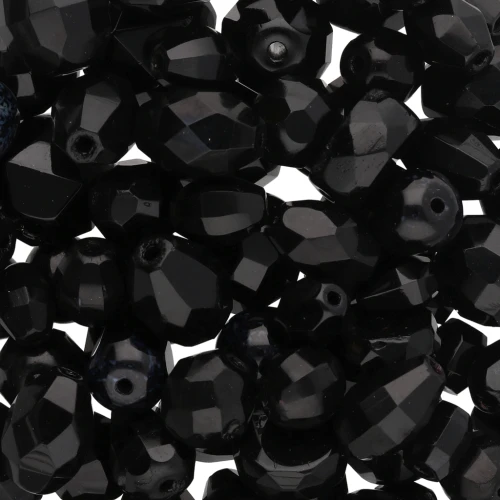 Bohemian beads assortment - Mix faceted beads - Black x50g