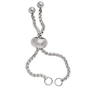 Clasp adjustable chain venitienne 80mm open ring stainless steel 316L x1