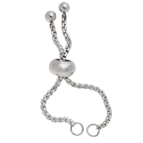 Clasp adjustable chain venitienne 80mm open ring stainless steel 316L x1