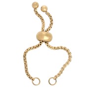 Clasp adjustable chain venitienne 80mm open ring Stainless steel 316L Gold x1