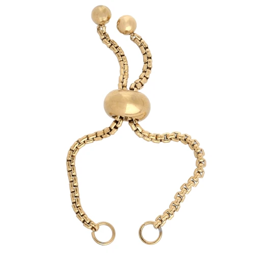 Clasp adjustable chain venitienne 80mm open ring Stainless steel 316L Gold x1