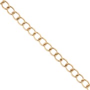 Rombo 3 mm mesh chain - Gold-plated 316L stainless steel x50cm