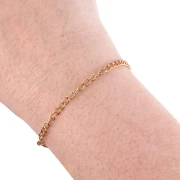 Rombo 3 mm mesh chain - Gold-plated 316L stainless steel x50cm