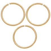 Round open rings 16x1.2 mm - 304 Gold stainless steel x4
