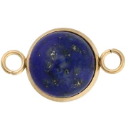 Open ring crimp for 10 mm flat bottom cabochon in gold-plated stainless steel x1