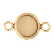Open ring spacer for 6 mm flat bottom cabochon in gold-plated stainless steel x1