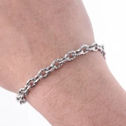 Trace textured mesh chain 6 mm - Stainless steel 304 x50cm