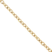 Trace textured mesh chain 6 mm - Stainless steel 304 Gold x50cm