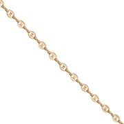 Coffee Bean Chain 5.7 mm - 304 Gold Stainless Steel x50cm