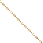Coffee Bean Chain 5.7 mm - 304 Gold Stainless Steel x50cm