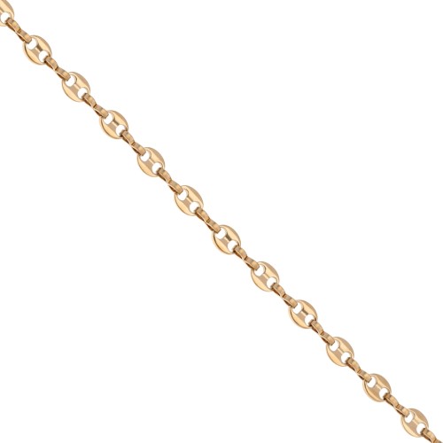 Coffee Bean Chain 5.7 mm - 304 Gold Stainless Steel x50cm