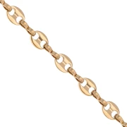 Coffee Bean Chain 5.7 mm - 304 Gold Stainless Steel x50cm