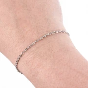 Forçat filed link chain 1.9 mm - Stainless steel 316L x1m