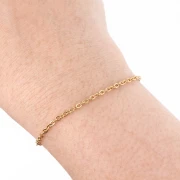 Forçat mesh chain 2 mm - Stainless steel 316L Gold x50cm