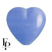 Glass heart bead 16x15 mm - Opaque Sky Blue x1