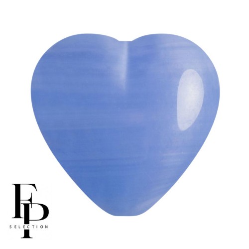Glass heart bead 16x15 mm - Opaque Sky Blue x1
