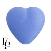 Glass heart bead 16x15 mm - Opaque Sky Blue Mat x1