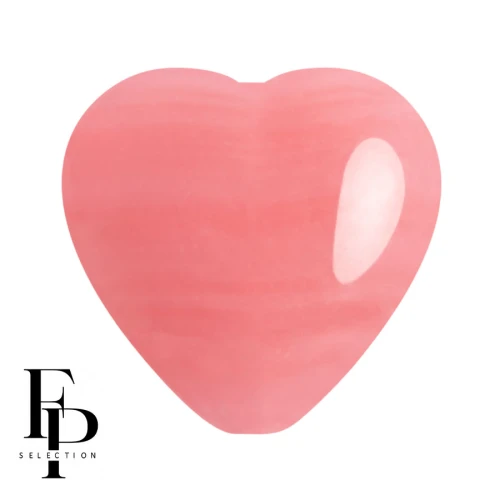 Glass heart bead 16x15 mm - Opaque Pink x1