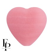 Glass heart bead 16x15 mm - Opaque Rose Mat x1