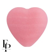 Glass heart bead 16x15 mm - Opaque Rose Mat x1