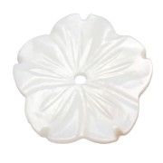 Mother-of-pearl flower 14 mm - Natural x1|raw }}