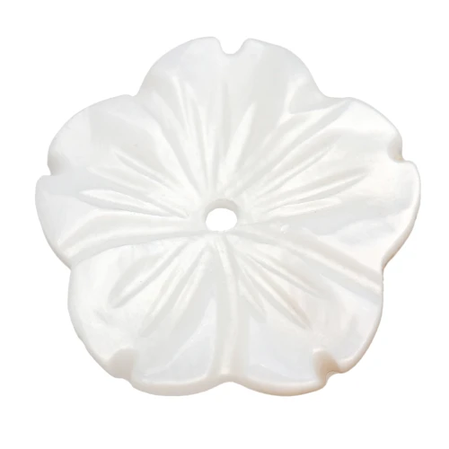 Mother-of-pearl flower 14 mm - Natural x1