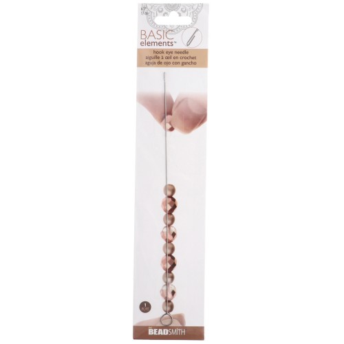 17 cm beading needle with hook eye x1