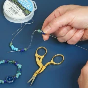 17 cm beading needle with hook eye x1