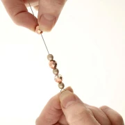 17 cm beading needle with hook eye x1