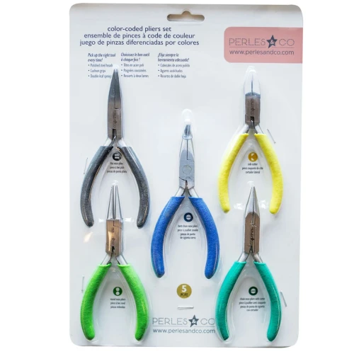 Set of 5 Professional-Quality Jewelry Pliers