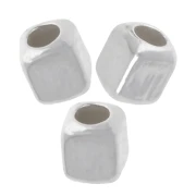 Cubic beads 2 mm - Silver 925 x10
