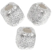 Diamond cube beads 3 mm - Silver 925 x10