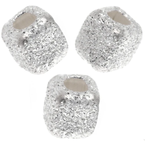 Diamond cube beads 3 mm - Silver 925 x10