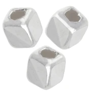 Mirror cube beads 3 mm - Silver 925 x10