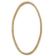 Oval weaving and mounting ring 13x7 mm - Rough brass x1