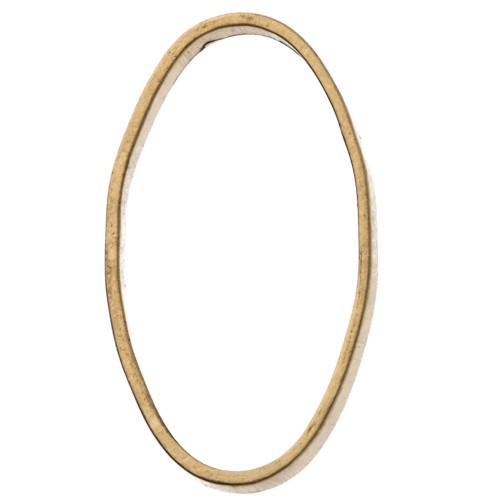 Oval weaving and mounting ring 13x7 mm - Rough brass x1
