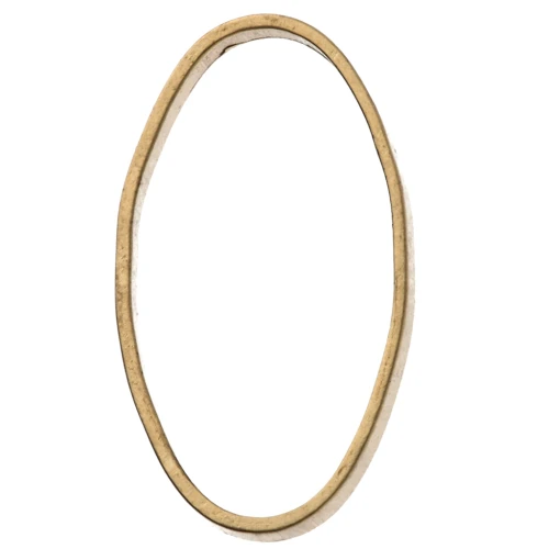 Oval weaving and mounting ring 13x7 mm - Rough brass x1